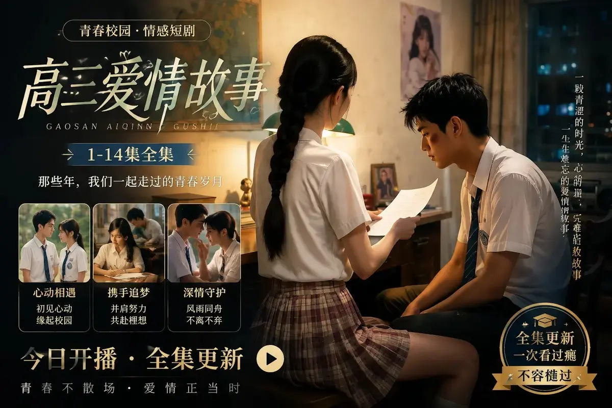 黄果魔改AI短剧《高三爱情故事》全集高清未删减在线观看 - 蓝光修复中文字幕版 - 免费观看全程无卡顿